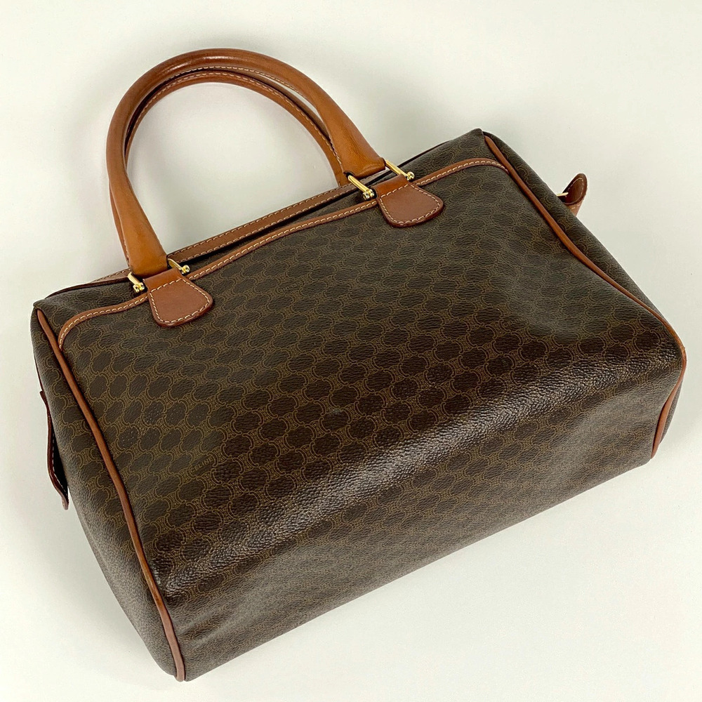 Celine Brown Canvas Handbag Macadam